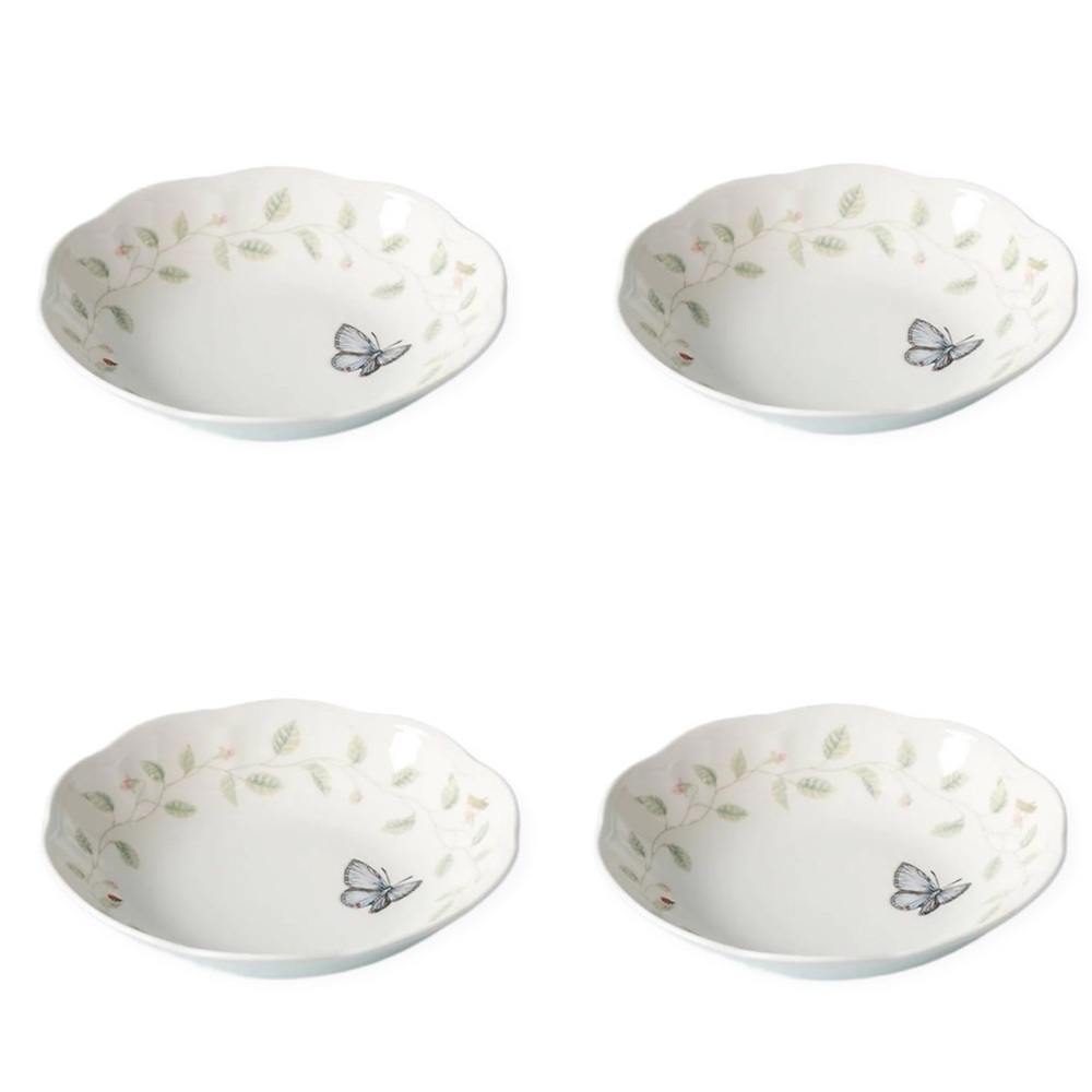 Lenox Butterfly Meadow Porcelain Pasta Bowls - set of 4 - pasta bowl